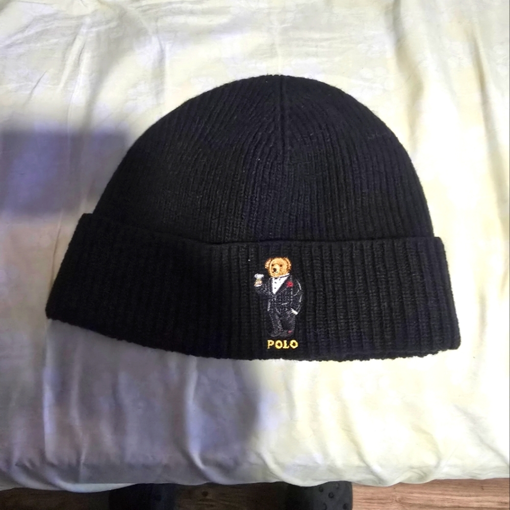 Polo black beenie